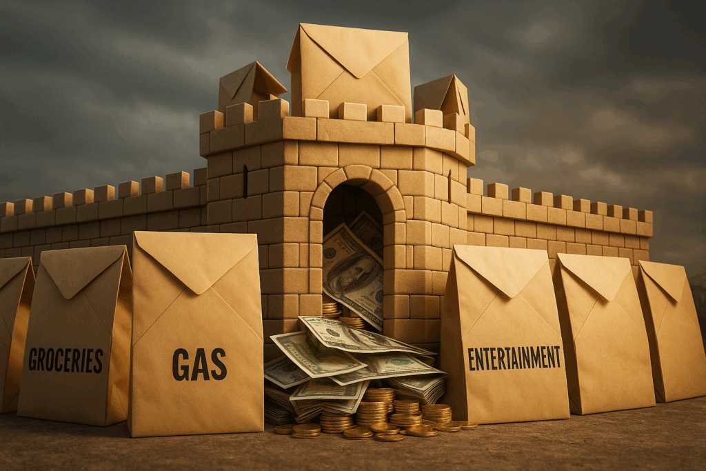 envelope castle protecting cash