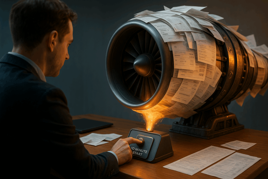 10 minute start up engine